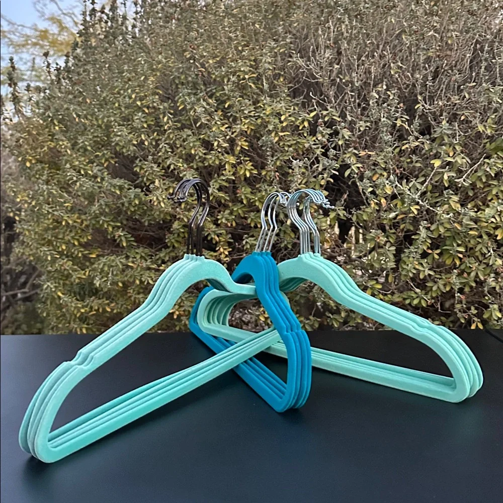 Velvet hangers heavy duty set of 16 counts, used-great condition.
